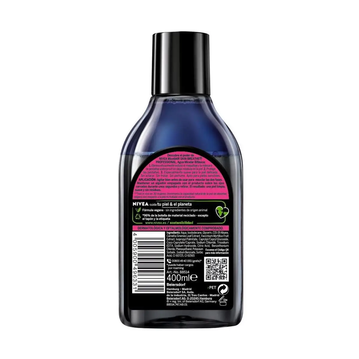 Agua Micelar Bifásica Nivea Skin Breathe - Imagen 3