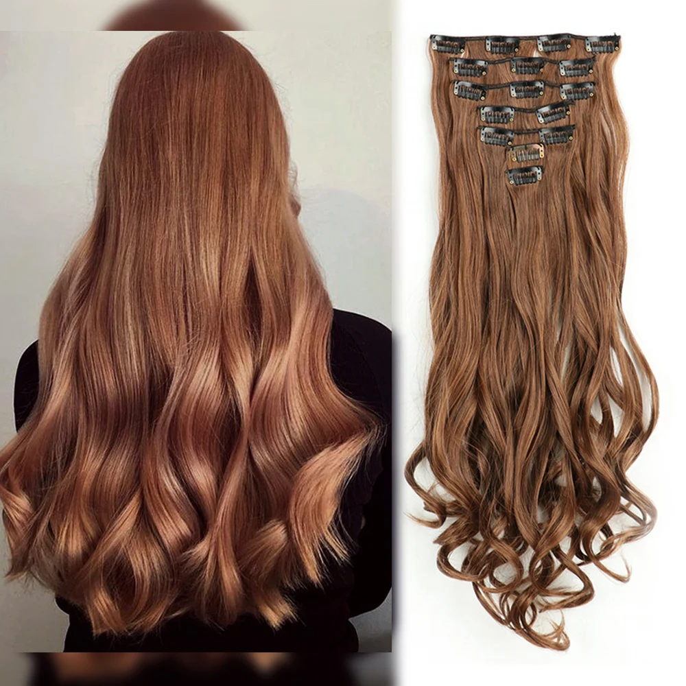 Extensiones de Cabello Clip-In JIAMEISI 22” Onduladas - Imagen 8