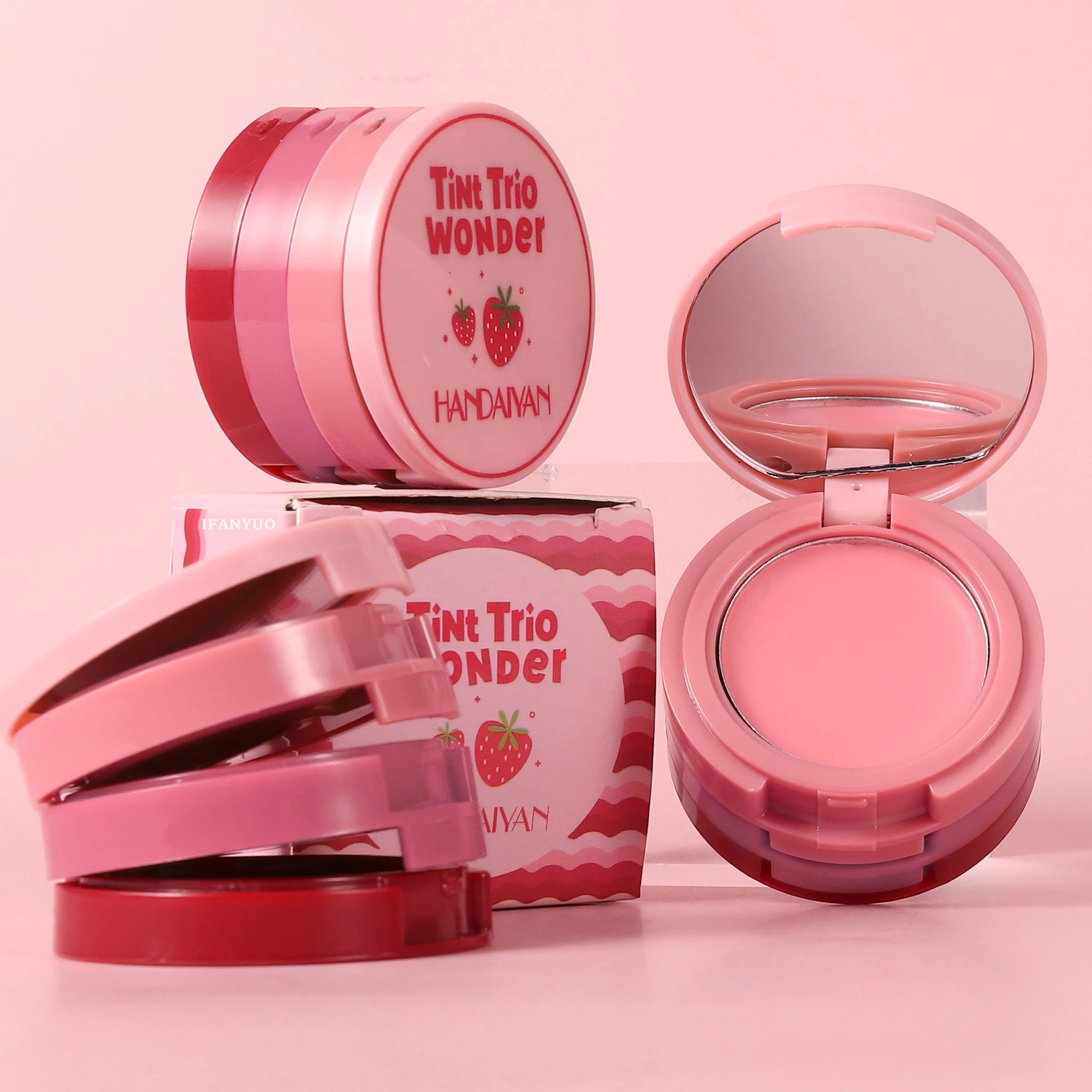 Strawberry Cheek & Lip Blush Cream 3 en 1 de Handaiyan - Imagen 3