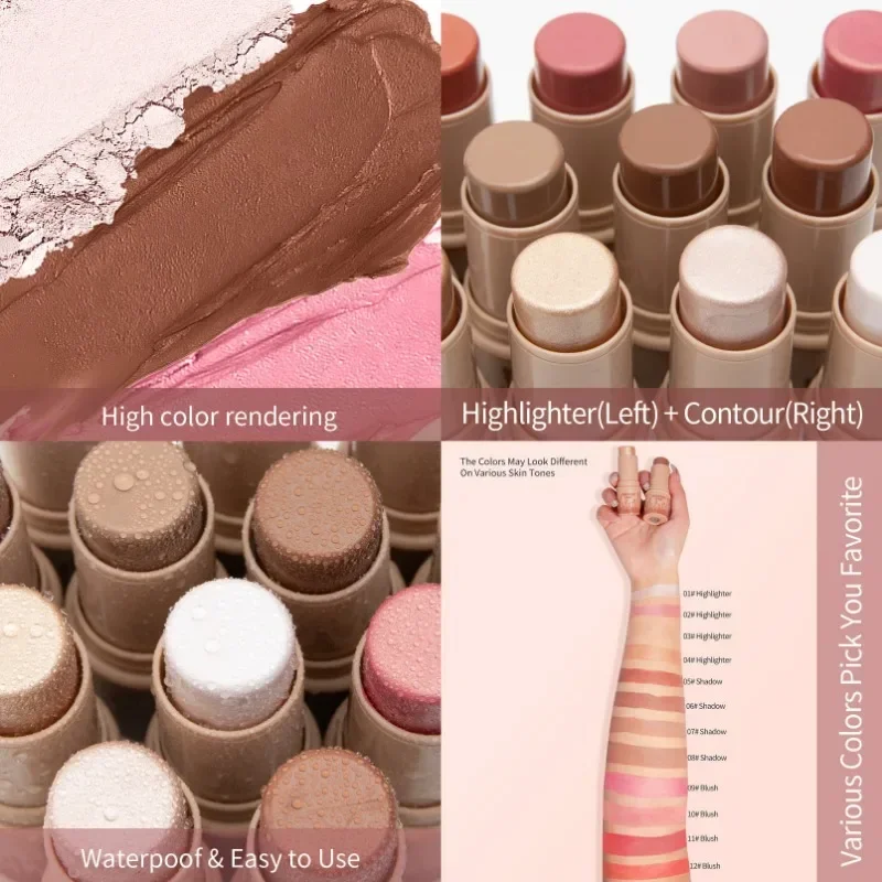 Makeup Face Contouring Bronzer Stick multifuncional - Imagen 4