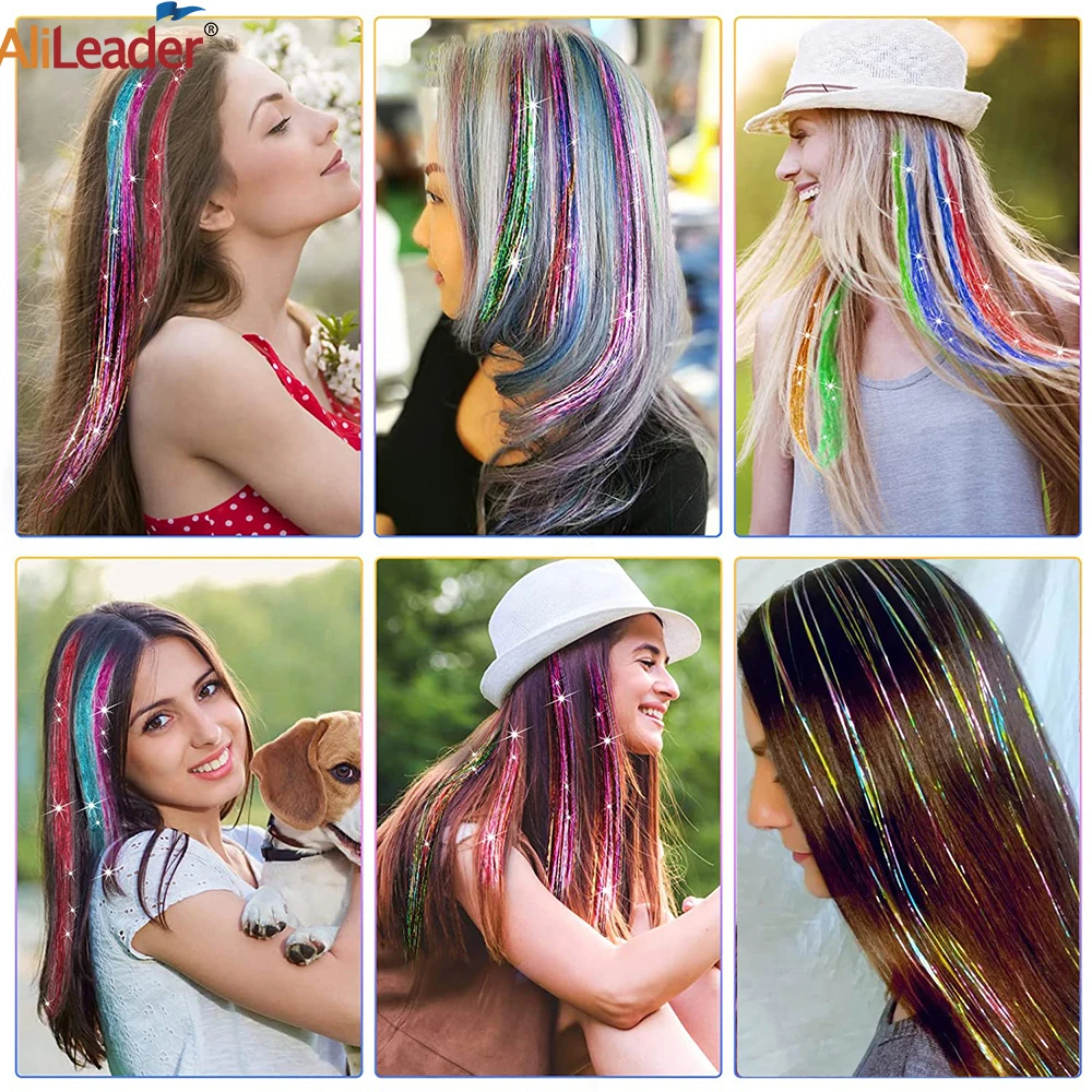 Kit de extensiones de cabello con brillo Hair Tinsel AliLeader (5 piezas) - Imagen 6