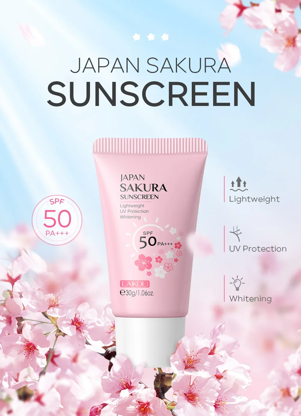 Laikou Sakura Cream Crema Solar - Imagen 4