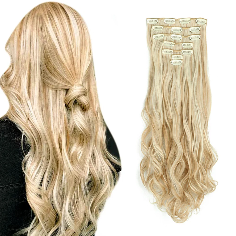 Extensiones de Cabello Clip-In JIAMEISI 22” Onduladas - Imagen 16