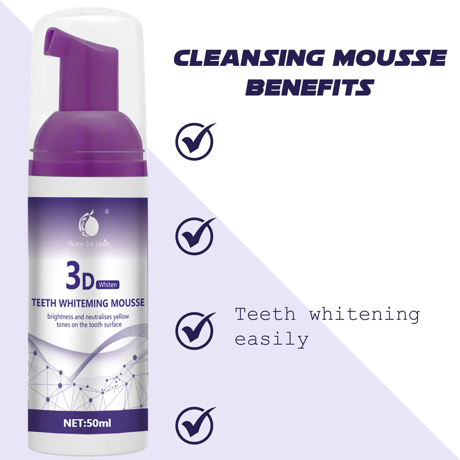 3D Mousse Toothpaste Water Ice Levin 50ml - Imagen 4