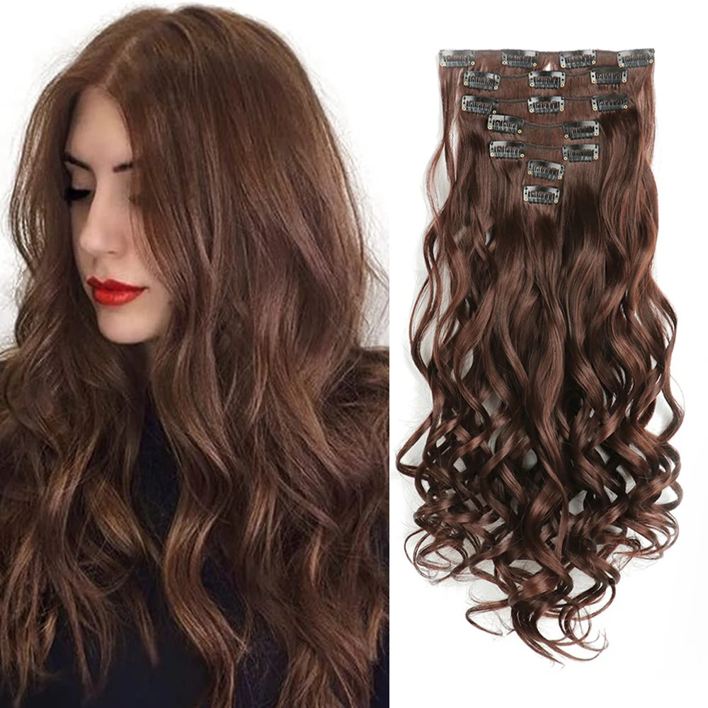 Extensiones de Cabello Clip-In JIAMEISI 22” Onduladas - Imagen 14
