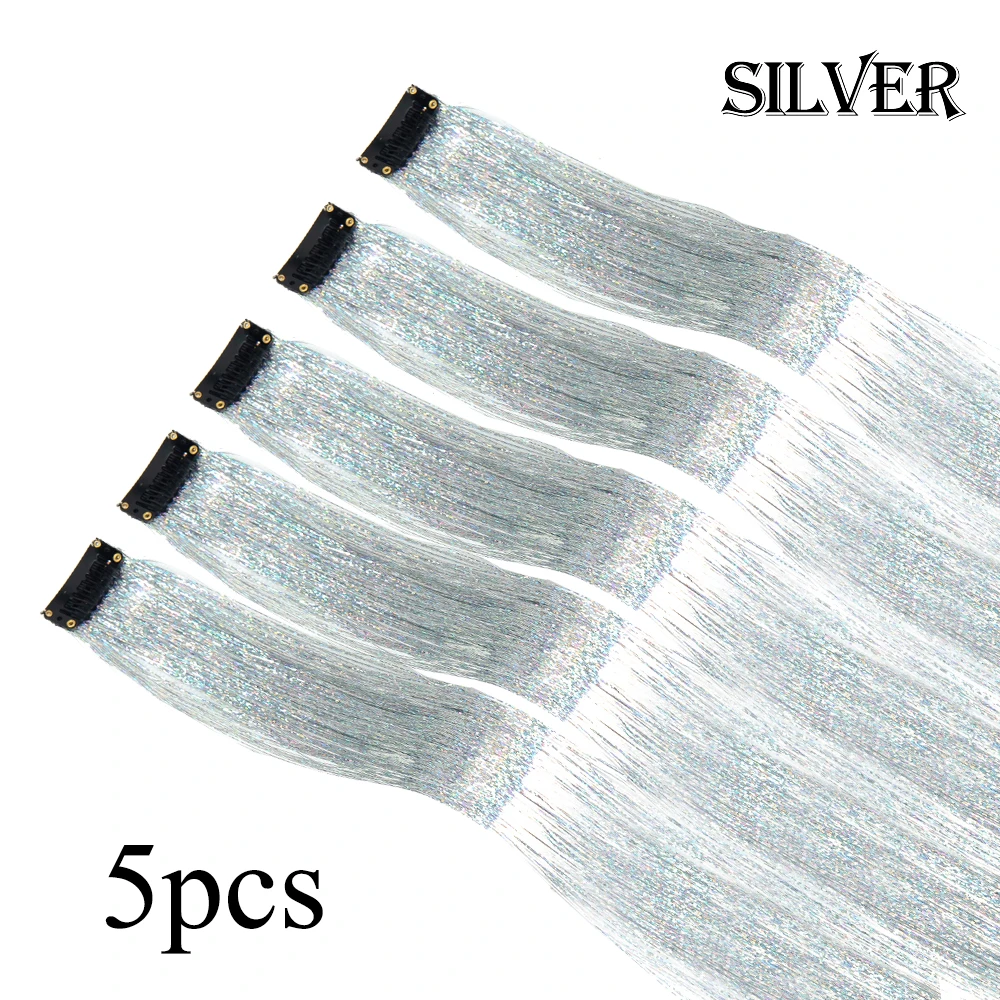 Kit de extensiones de cabello con brillo Hair Tinsel AliLeader (5 piezas) - Imagen 13