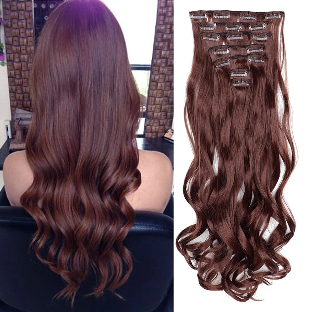 Extensiones de Cabello Clip-In JIAMEISI 22” Onduladas - Imagen 10