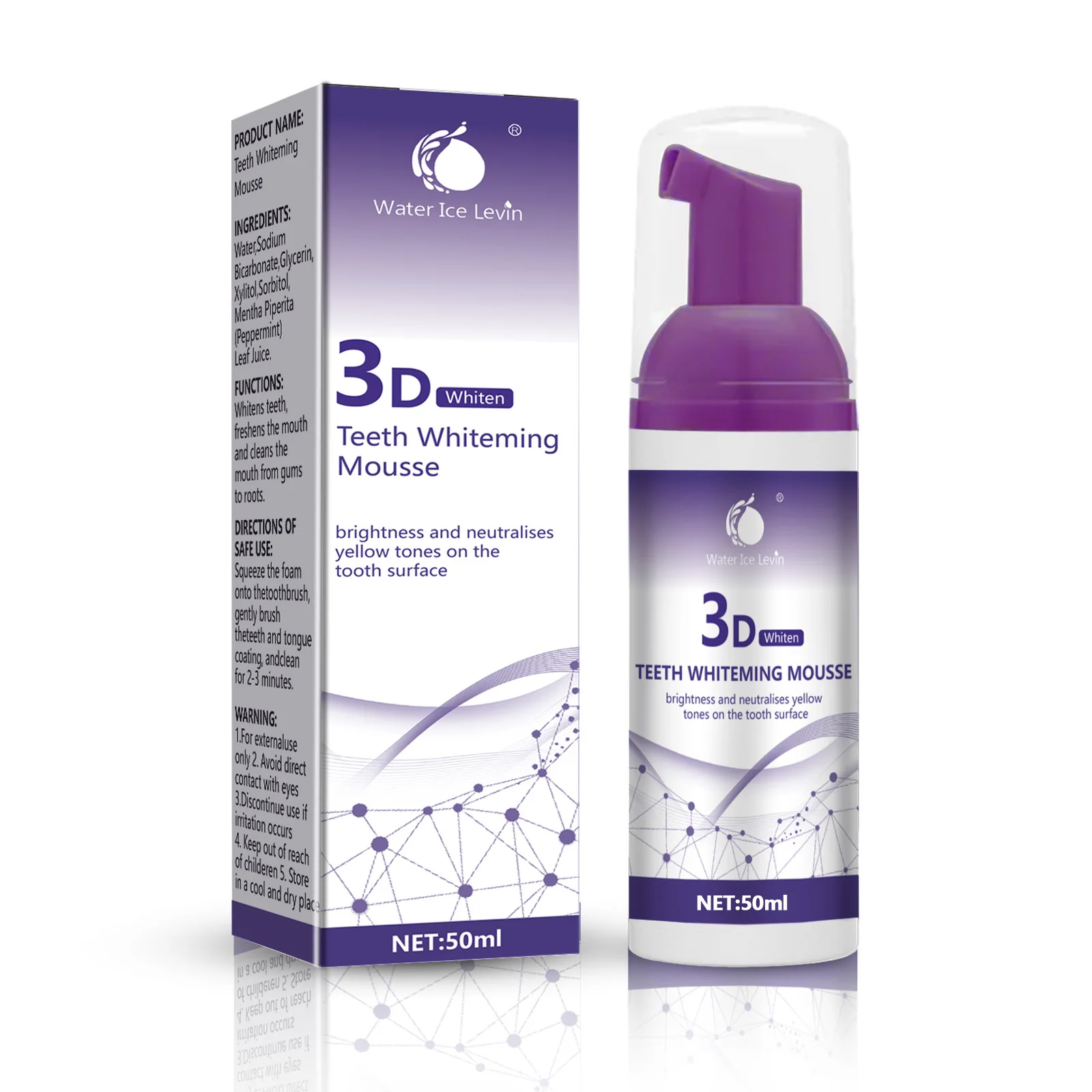 3D Mousse Toothpaste Water Ice Levin 50ml - Imagen 7