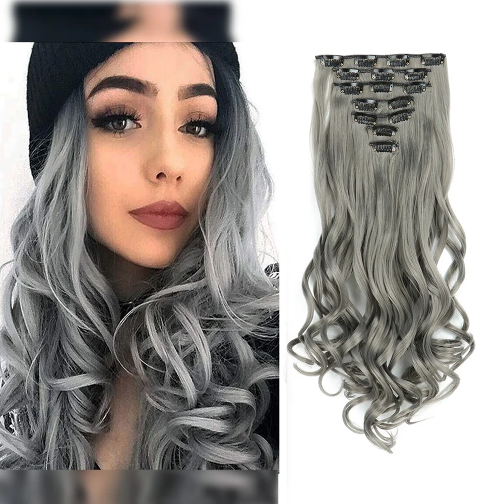 Extensiones de Cabello Clip-In JIAMEISI 22” Onduladas - Imagen 13