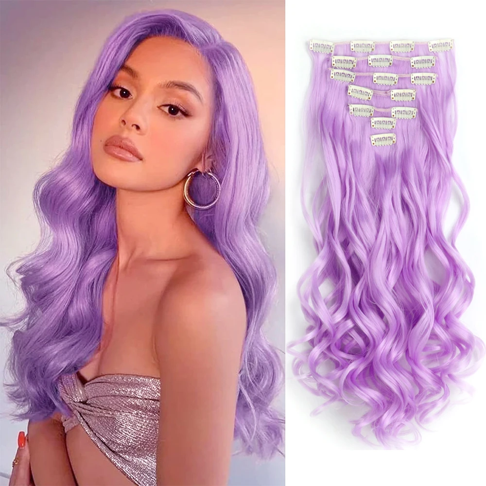 Extensiones de Cabello Clip-In JIAMEISI 22” Onduladas - Imagen 9