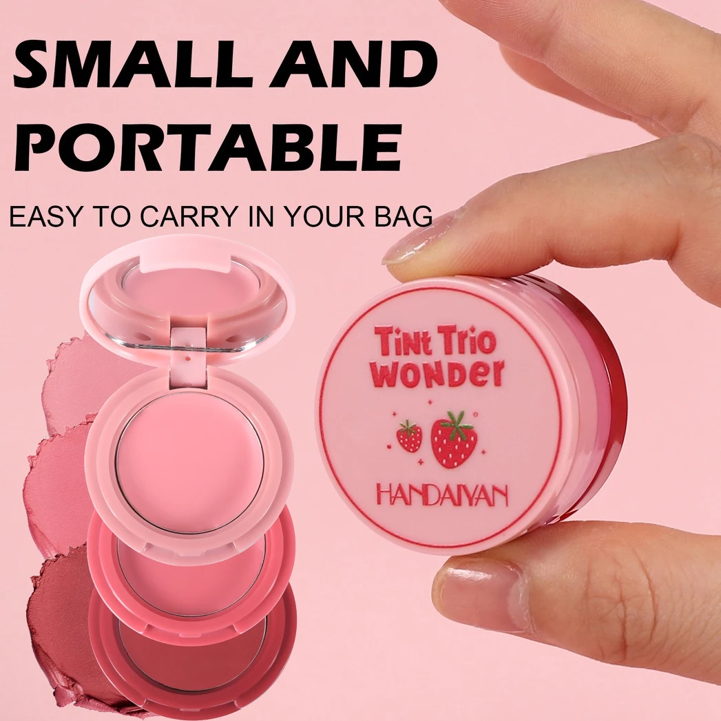 Strawberry Cheek & Lip Blush Cream 3 en 1 de Handaiyan - Imagen 5