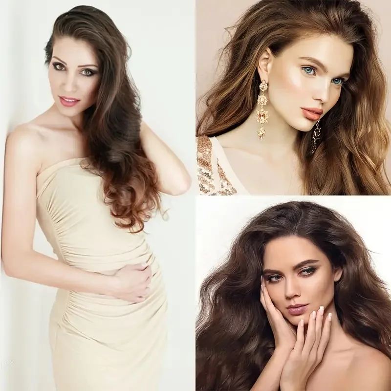 Extensiones de Cabello Clip-In JIAMEISI 22” Onduladas - Imagen 5
