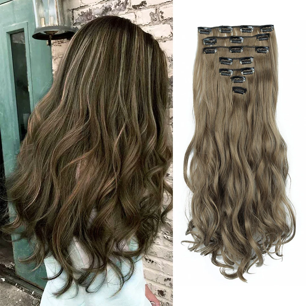Extensiones de Cabello Clip-In JIAMEISI 22” Onduladas - Imagen 15