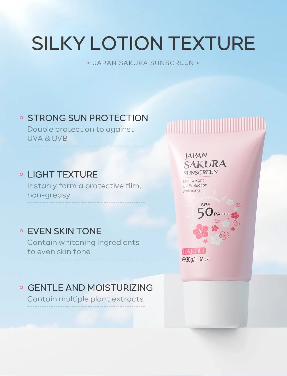 Laikou Sakura Cream Crema Solar - Imagen 5