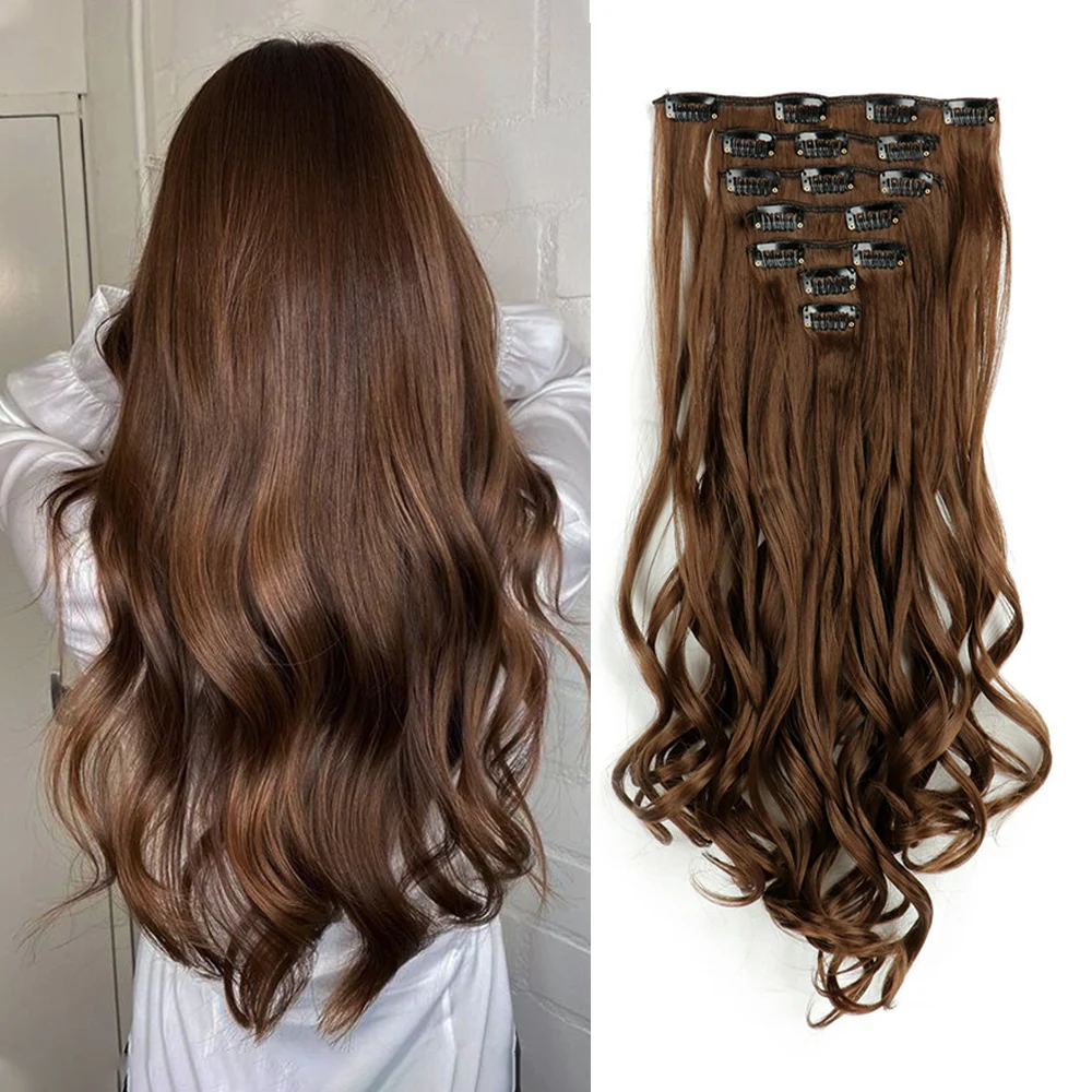 Extensiones de Cabello Clip-In JIAMEISI 22” Onduladas - Imagen 21