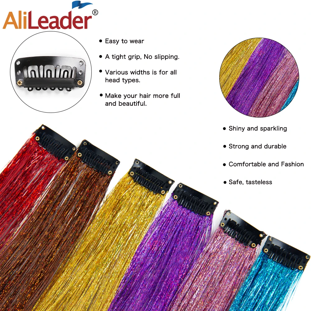Kit de extensiones de cabello con brillo Hair Tinsel AliLeader (5 piezas) - Imagen 3