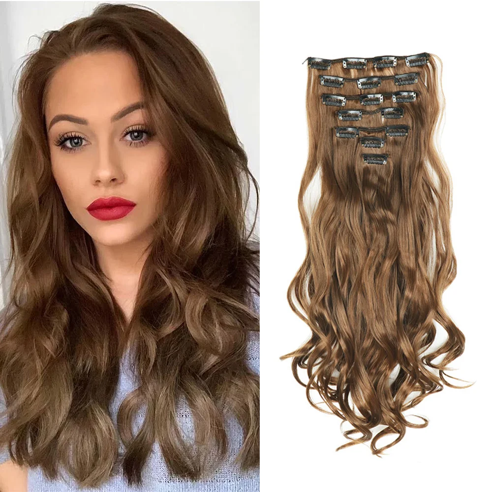 Extensiones de Cabello Clip-In JIAMEISI 22” Onduladas - Imagen 20