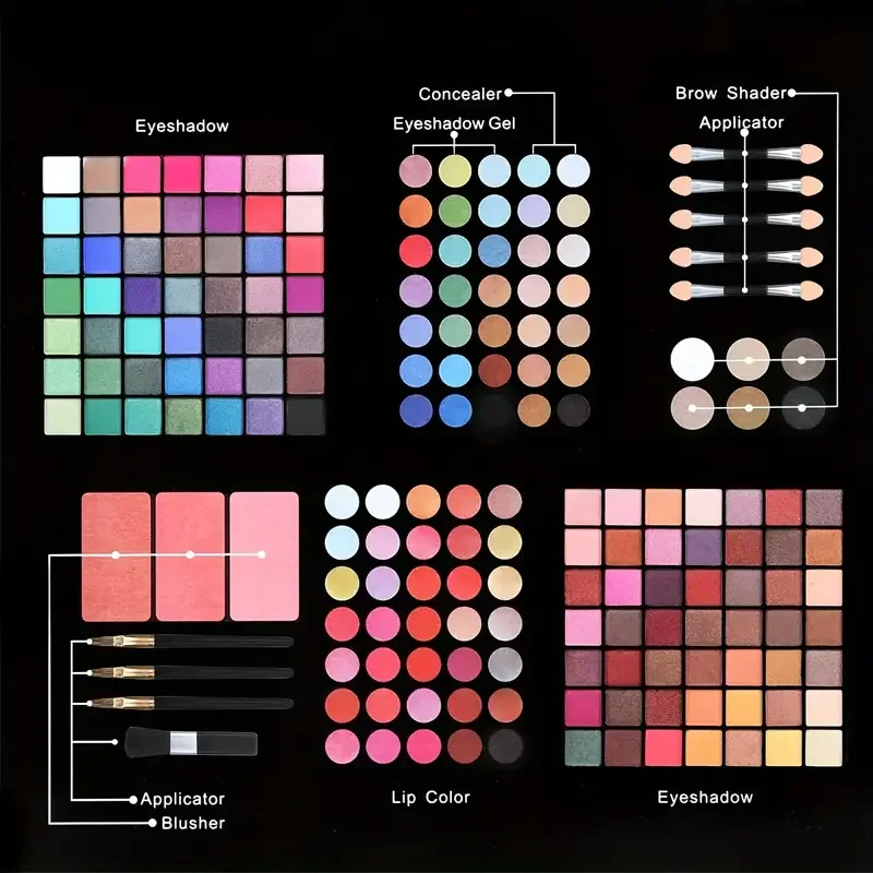 Kit de maquillaje VERONNI 177 colores - Imagen 5