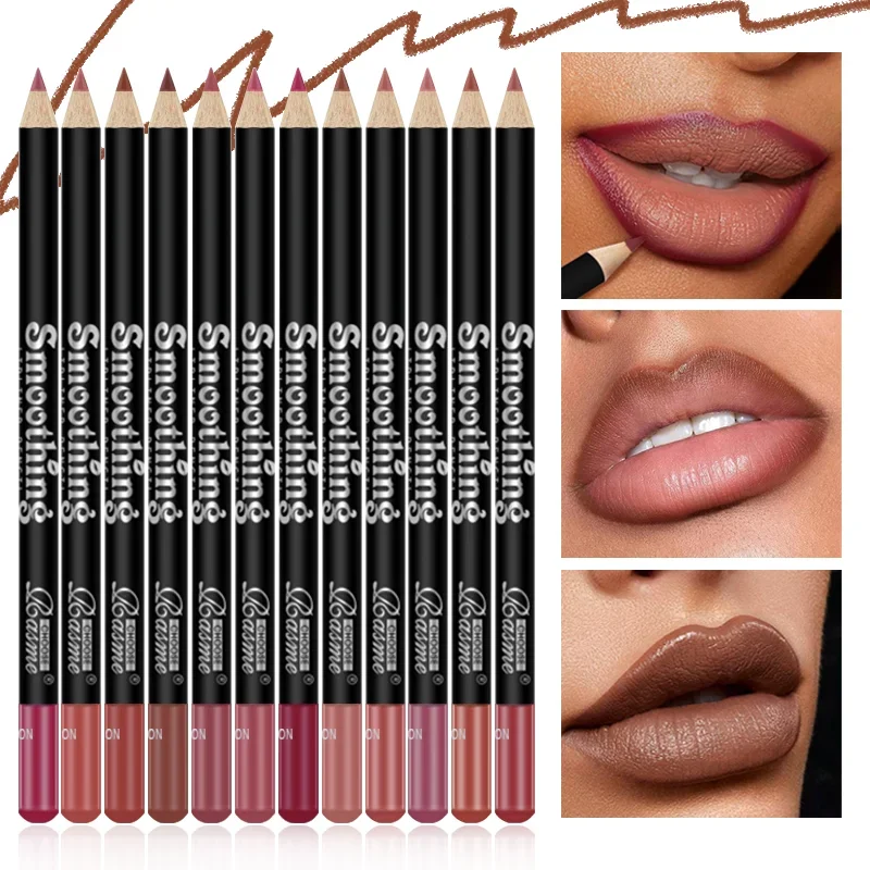 Set de 12 Labiales de Larga Duración con Perfilador Profesional y Gloss Mate - Imagen 8