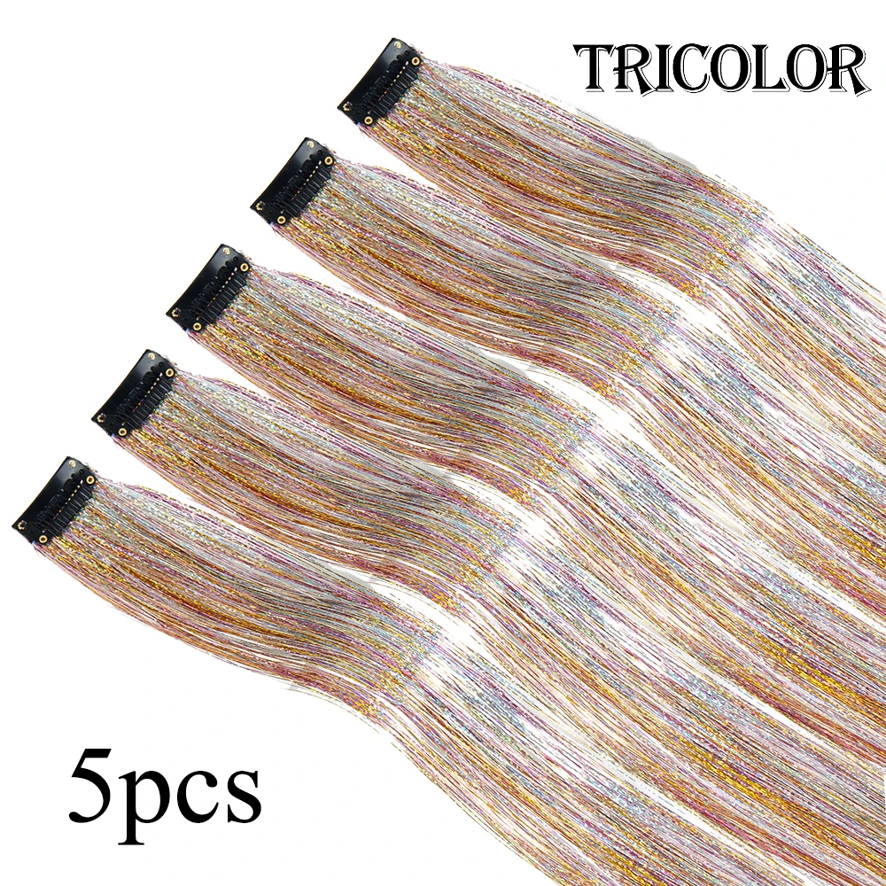 Kit de extensiones de cabello con brillo Hair Tinsel AliLeader (5 piezas) - Imagen 10