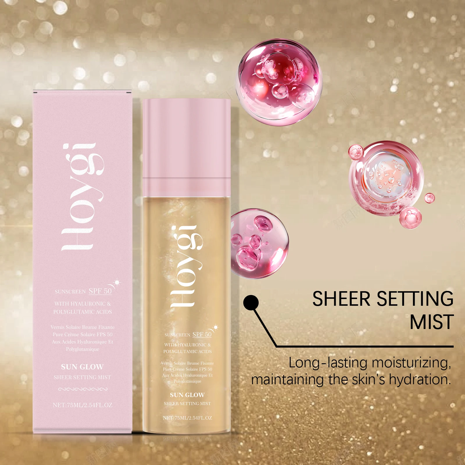 Hoygi SPF50+ Setting Spray Oil Control - Imagen 6
