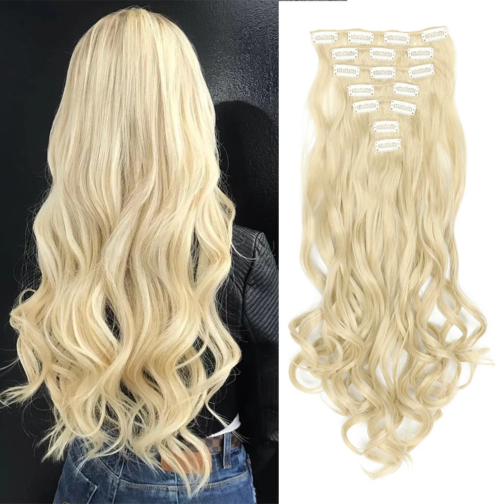Extensiones de Cabello Clip-In JIAMEISI 22” Onduladas - Imagen 22