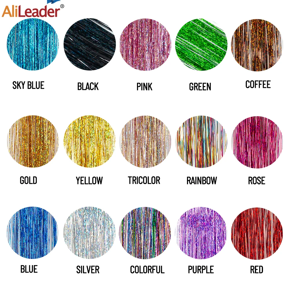 Kit de extensiones de cabello con brillo Hair Tinsel AliLeader (5 piezas) - Imagen 5