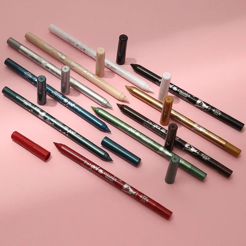 Waterproof Eyeliner Gel Pencil Red Brown White - Imagen 3