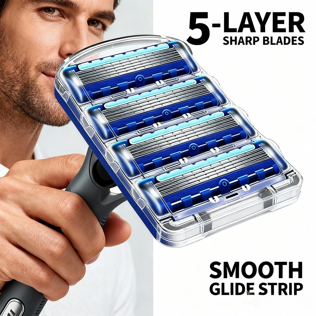 Universal 5 Layer Manual Razor Replacement Blades Head Set - Imagen 4