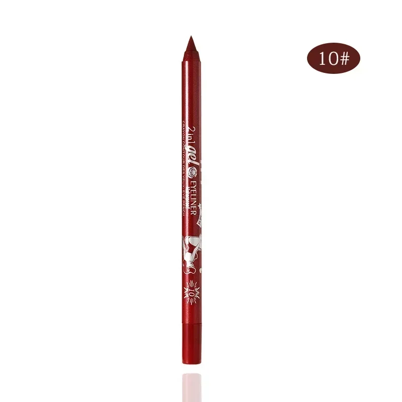 Waterproof Eyeliner Gel Pencil Red Brown White - Imagen 10