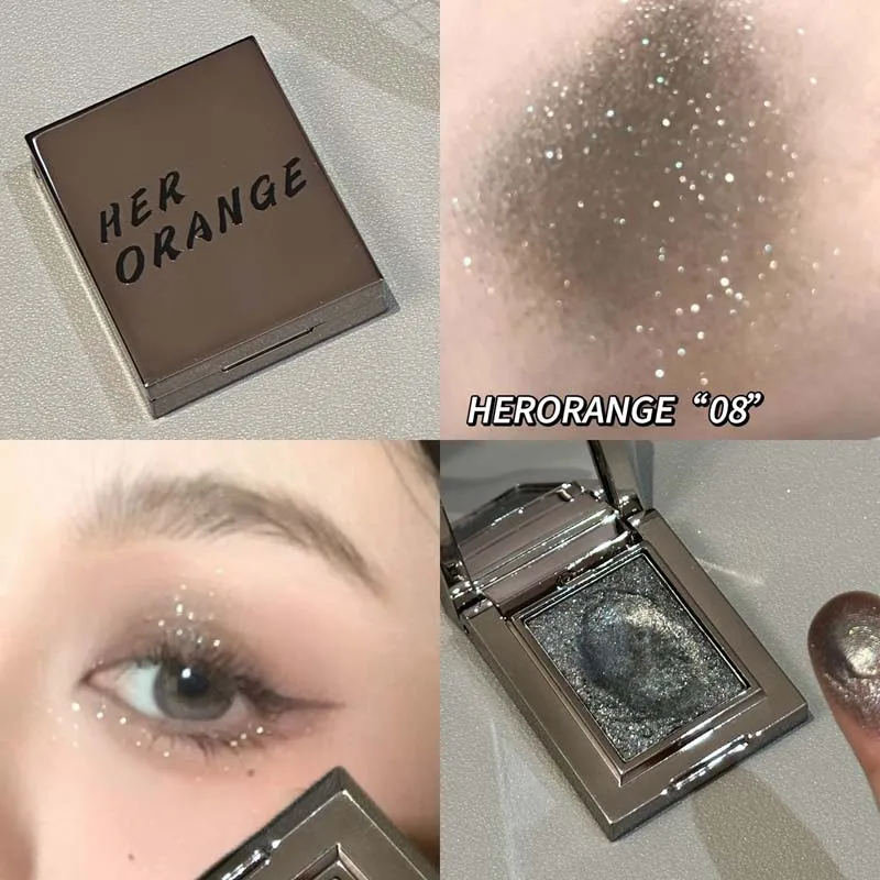 HERORANGE Metallic Glitter Pearlescent Eyeshadow Cream - Imagen 7