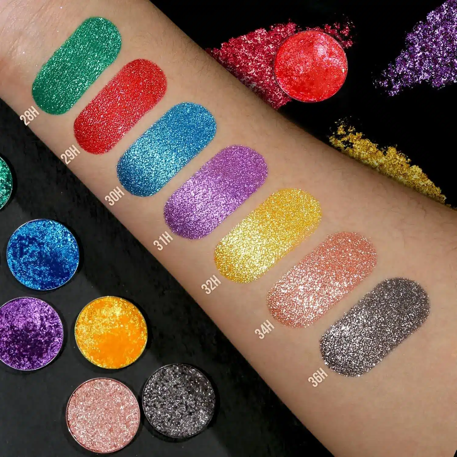 Afflano Shimmer Glitter Eyeshadow Palette - Imagen 6