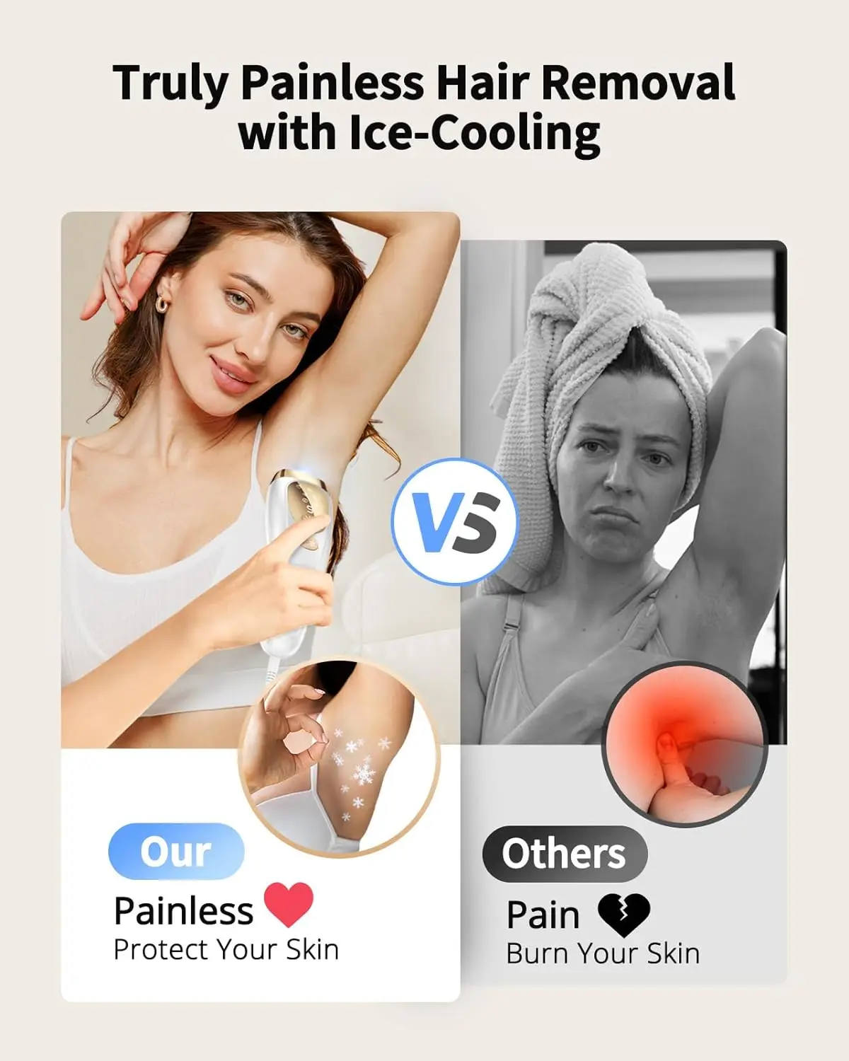 LYSMOSKI IPL Laser Hair Removal Device con Ice Cooling - Imagen 3