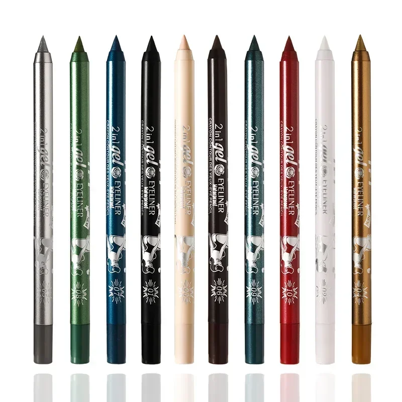 Waterproof Eyeliner Gel Pencil Red Brown White - Imagen 4