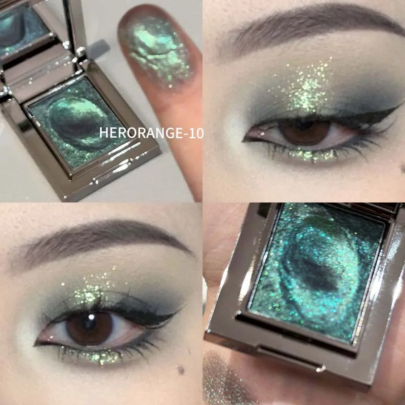 HERORANGE Metallic Glitter Pearlescent Eyeshadow Cream - Imagen 11