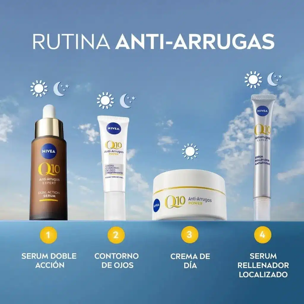 Set NIVEA Q10 Anti-Wrinkle Sérum + Crema de Día SPF15 - Imagen 8