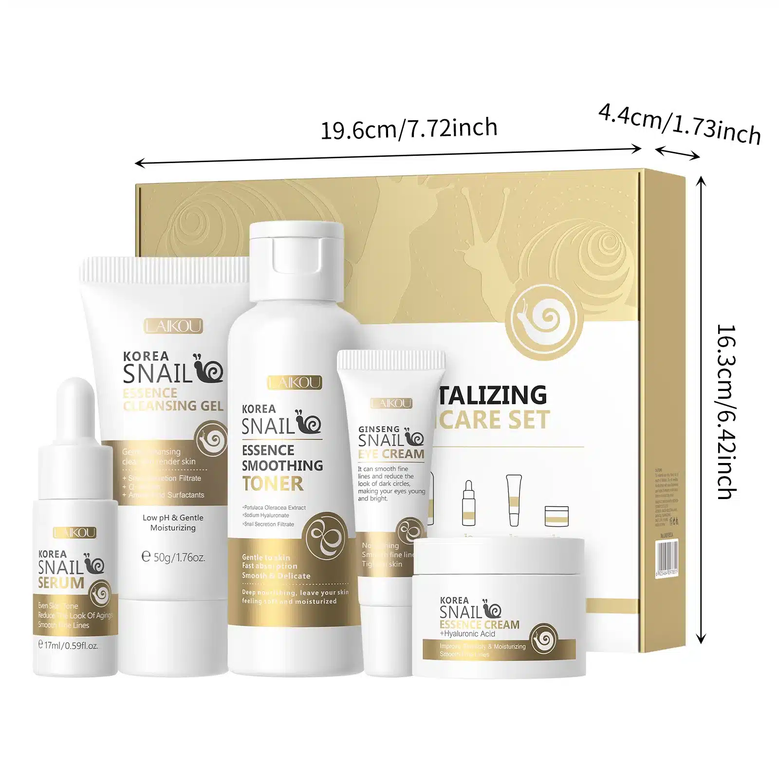 LAIKOU Snail Skin Care Set 5 piezas - Imagen 6