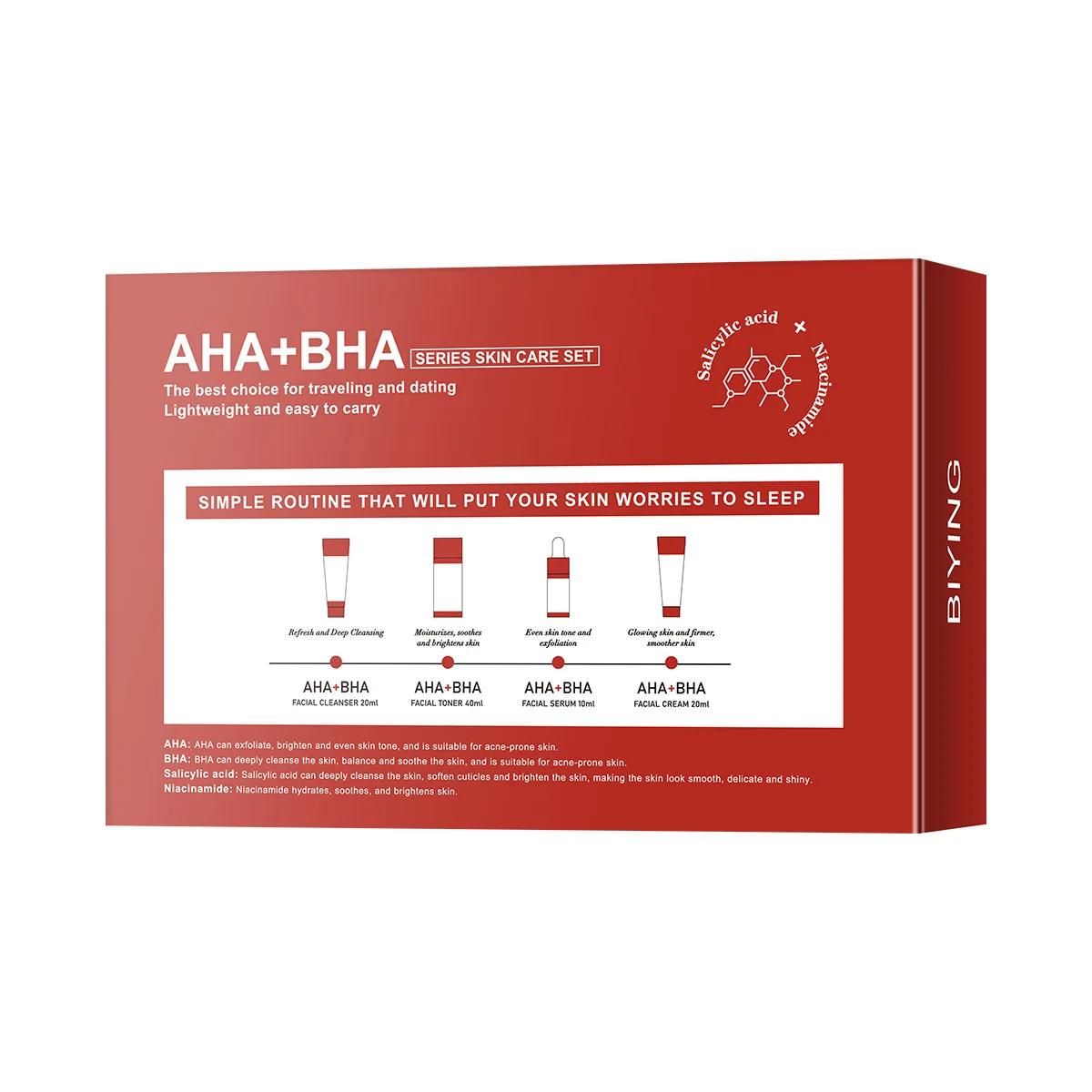 Set facial AHA+BHA de Biying - Imagen 7