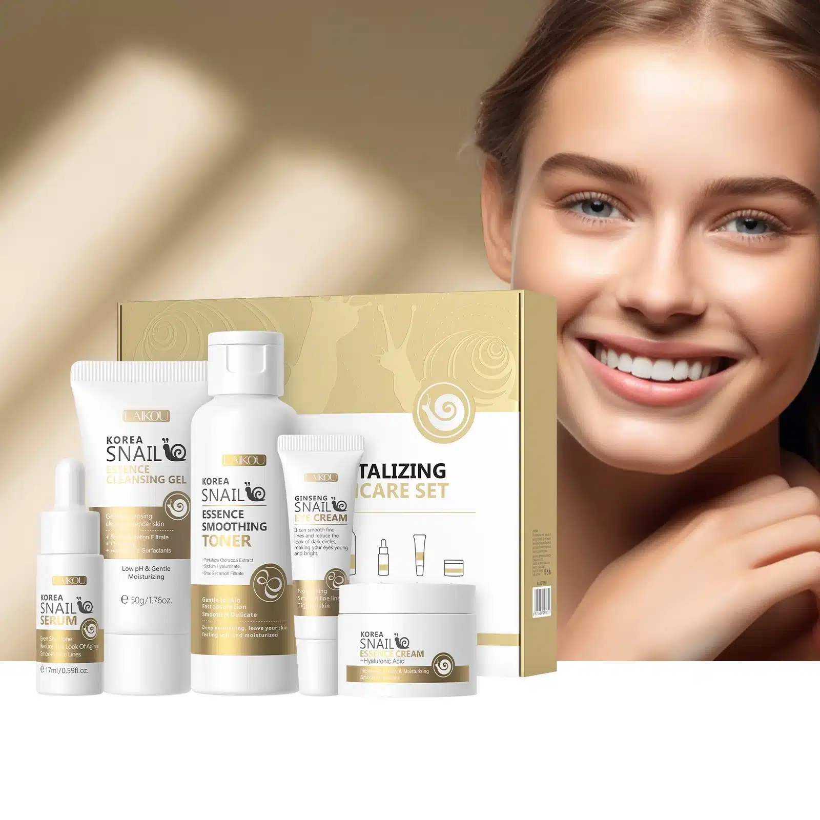 LAIKOU Snail Skin Care Set 5 piezas