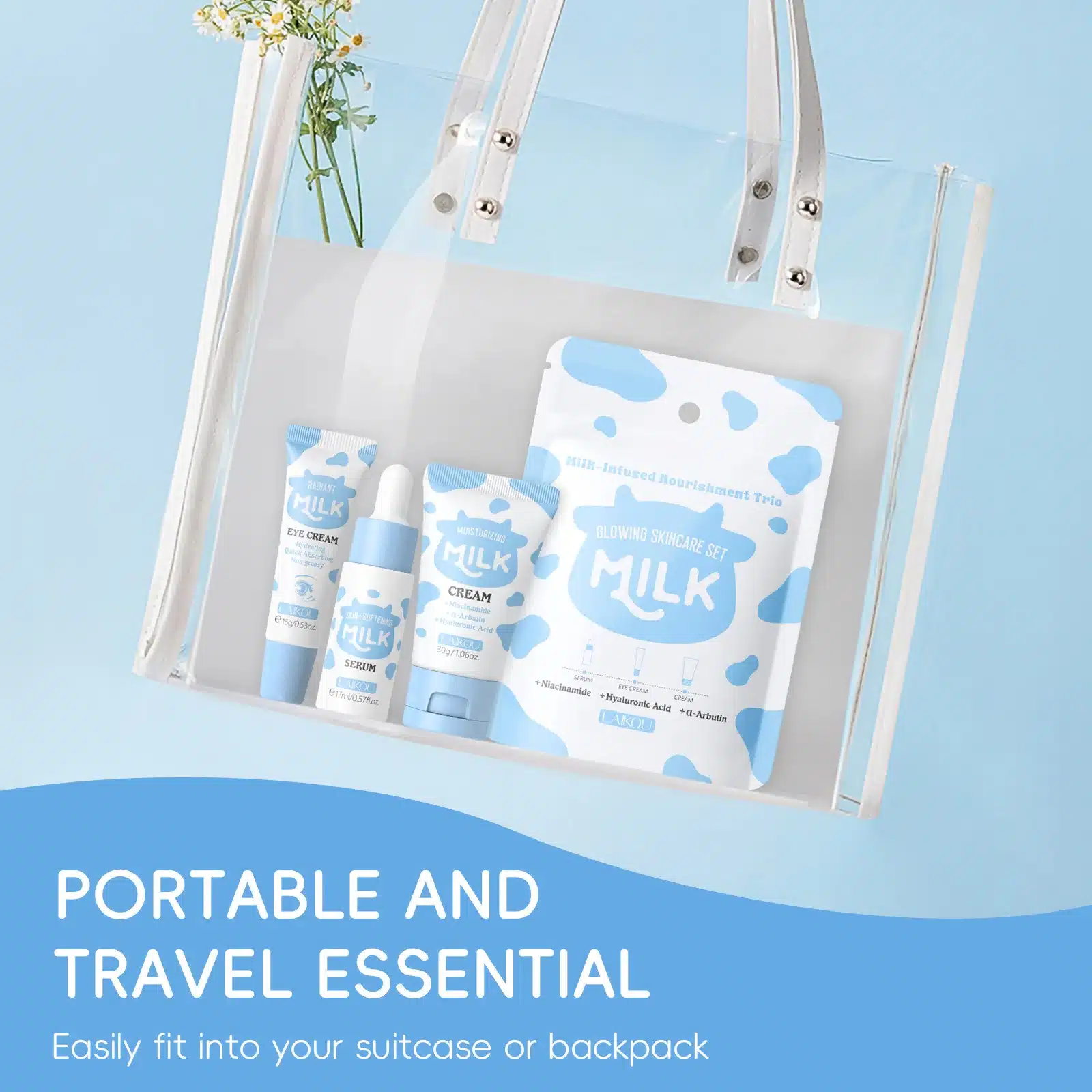 LAIKOU Milk Skincare Travel Set - Imagen 5