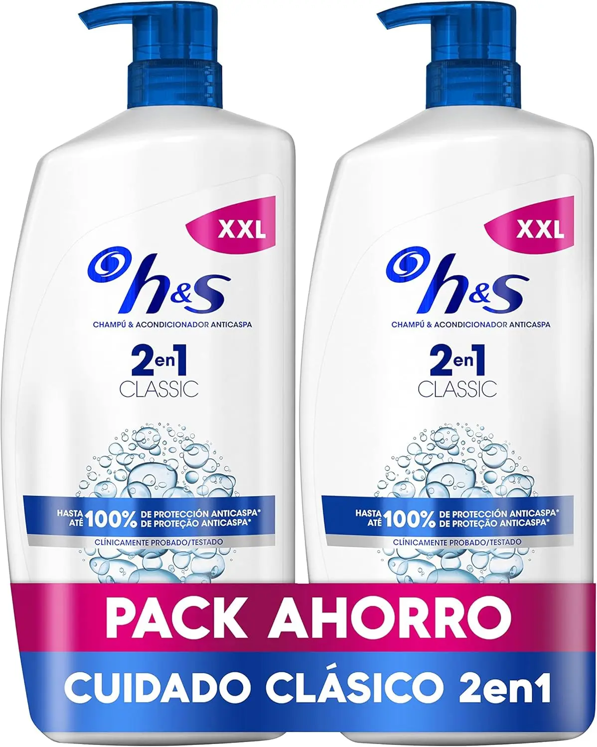 Head & Shoulders Classic Champú Anticaspa 2x1000 ml - Imagen 2