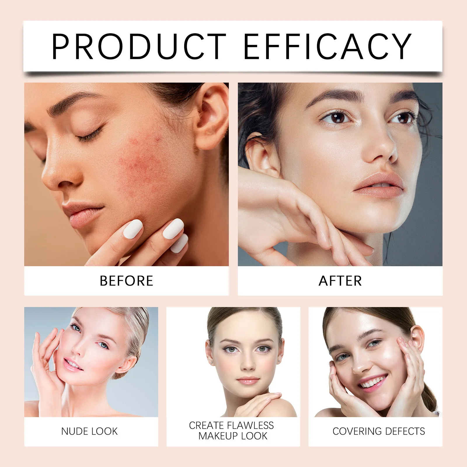 BB Cream con Niacinamida SPF30 Base de Maquillaje Hidratante 30 g - Imagen 5