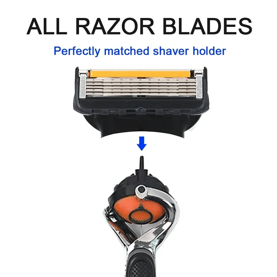 Maquinilla de afeitar manual de 5 hojas para hombre - Imagen 4