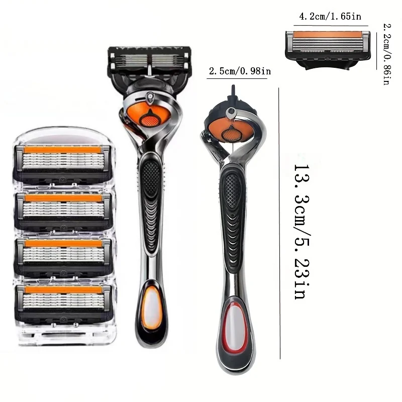 Maquinilla de afeitar manual de 5 hojas para hombre - Imagen 6