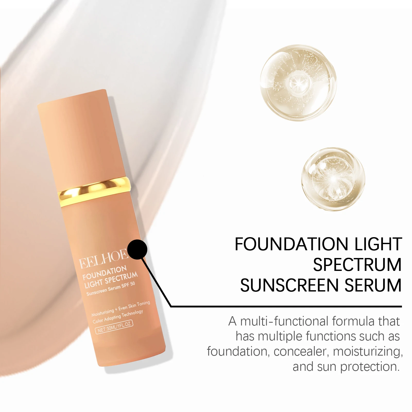 Base de maquillaje 4 en 1 con SPF 50 EELHOE - Imagen 5