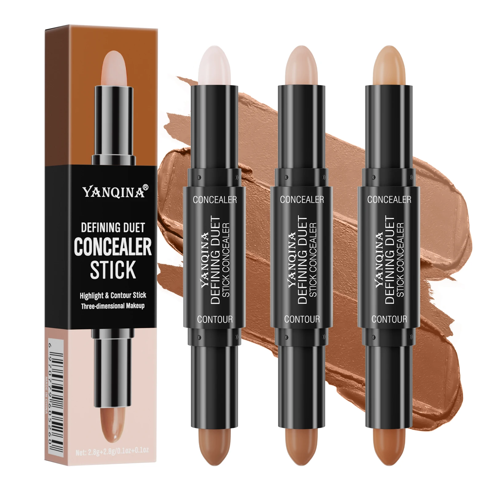 Face Foundation Concealer Pen Long Lasting Dark Circles Corrector Contour Stick Cosmetic Makeup Tools - Imagen 5