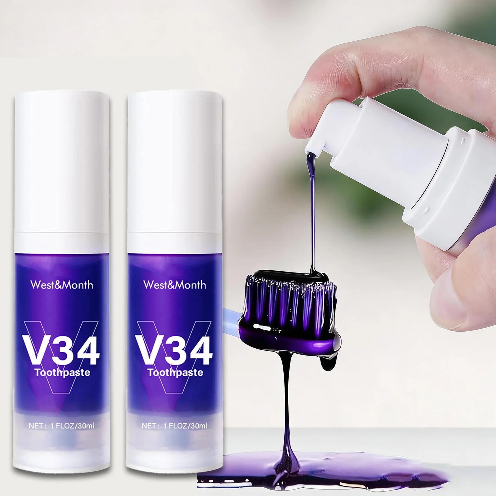 V34 Teeth Whitening Toothpaste – Pasta Dental Blanqueadora 30 ml