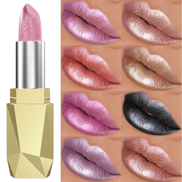 KAFURUX Glitter Shiny Metallic Lipstick