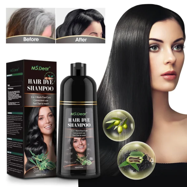 Shampoo Tinte Instantáneo Negro/Café Ms.Dear