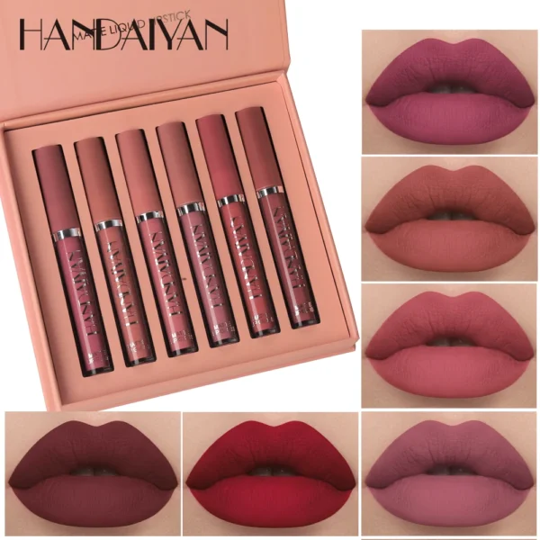 Set de 6 Labiales Líquidos Mate HANDAIYAN
